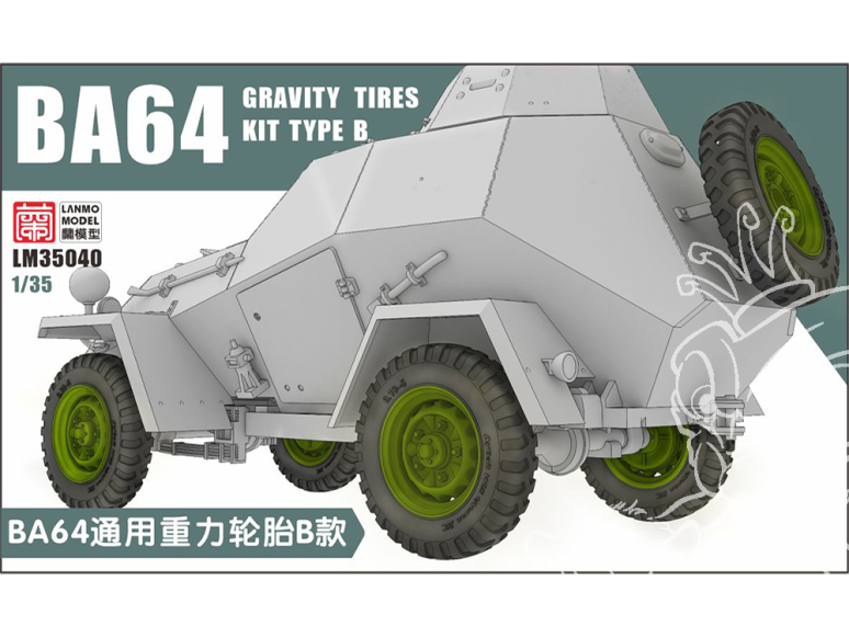 Lanmo Model maquette militaire LM35040 BTR-64 ​​Véhicule blindé à roue à gravité B 1/35
