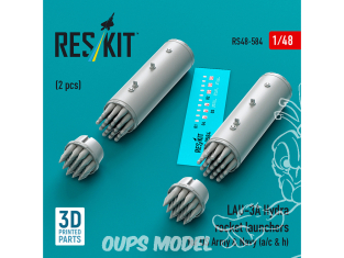 ResKit kit RS48-0584 Lance-roquettes Hydra LAU-3A pour l'US Army et l'US Navy (avions et hélicoptères) 2 pièces 1/48