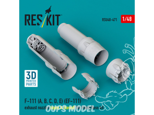 ResKit kit d'amelioration avion RSU48-0471 Tuyères d'échappement F-111A B C D E EF-111 ouvertes et fermées kit HobbyBoss 1/48