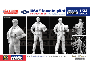 Freedom maquette avion 132003 Pilote femme Américaine debout pour F-5E/N/F RF-5E Vol.3 1/32
