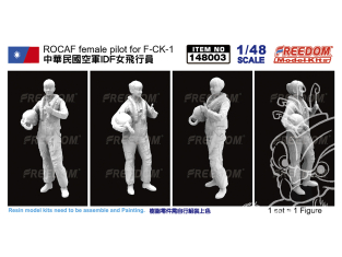 Freedom maquette avion 148003 Pilote femme ROCAF debout Vol.2 pour F-CK-1 (IDF) / F-16 1/48