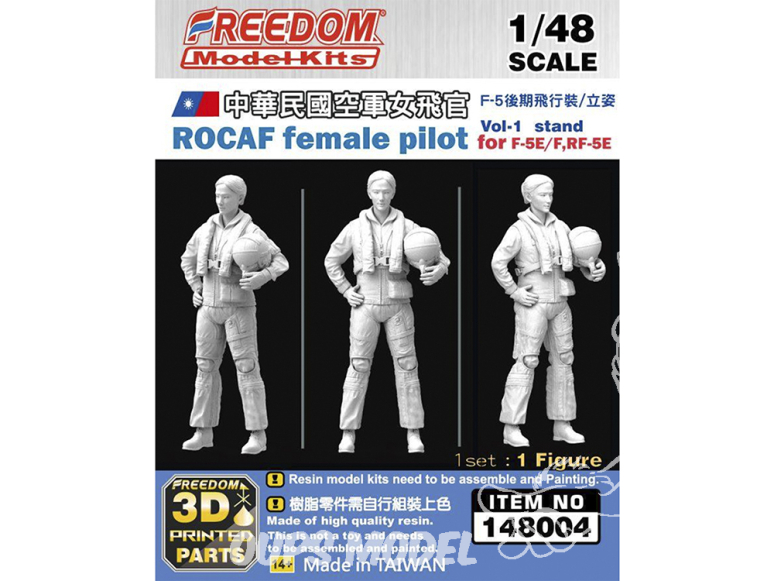 Freedom maquette avion 148004 Pilote femme ROCAF debout Vol.2 pour F-5E/F RF-5E 1/48
