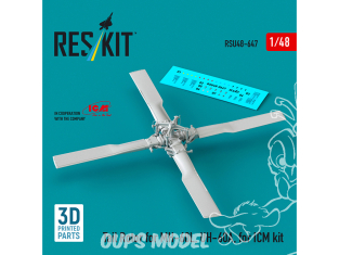 ResKit amelioration RSU48-0647 Rotor de queue pour MH-60L, UH-60A, pour kit ICM Impression 3D 1/48