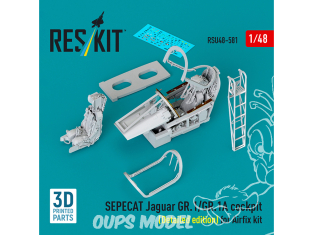 ResKit amelioration RSU48-0581 Cockpit SEPECAT Jaguar GR.1/GR.1A Édition détaillée 3D kit Airfix 1/48