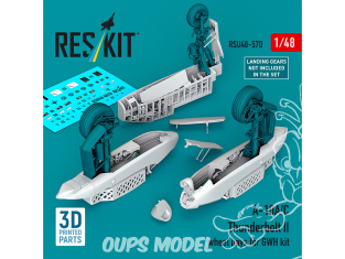 ResKit amelioration RSU48-0570 Logements de train d'atterrissage pour A-10A/C Thunderbolt II kit GWH Impression 3D 1/48