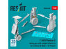 ResKit avion RSU48-0620 Train d'atterrissage F-4B/N Phantom II roues lestées Kit Academy métal + impression 3D 1/48