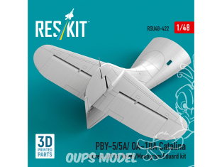 ResKit amelioration RSU48-0422 Empennage correct pour PBY-5/5A/OA-10A Catalina Revell/Monogram/Eduard 1/48