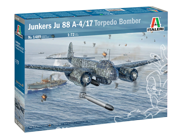 ITALERI maquette avion 1489 Avion-torpilleur Junkers Ju 88 A-4/17 1/72