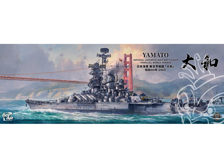 Border model maquette bateau BS-007 Yamato IJN Cuirassé de la marine Japonaise d'un monde parallèle 1/350
