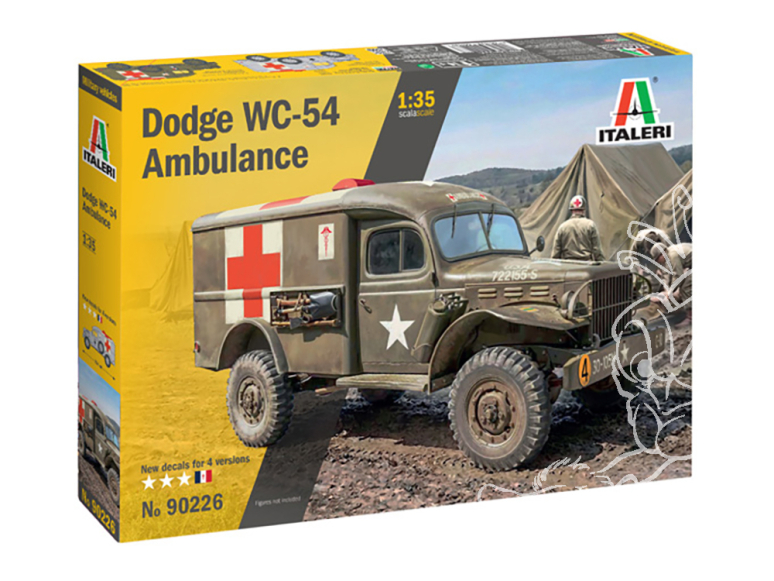 Italeri maquette militaire 90226 DODGE WC-54 Ambulance 1/35