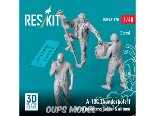 ResKit amelioration RSf48-0120 A-10C Thunderbolt II : pilote sur échelle et aviateurs 3 pièces Impression 3D 1/48