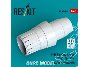 ResKit kit d'amelioration avion RSU48-0618 Tuyère d'éjection ouverte du F-16 Fighting Falcon (F100-PW-229) Kit Hasegawa 1/48