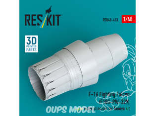 ResKit kit d'amelioration avion RSU48-0613 Tuyère d'échappement ouverte pour F-16 Fighting Falcon (F100-PW-229) Kit Tamiya 1/48