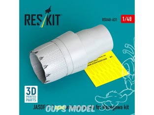 ResKit kits d'amelioration avion RSU48-0631 Tuyère d'éjection ouverte pour JASDF F-2 Kit Hasegawa 1/48