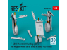 ResKit avion RSU48-0619 Train d'atterrissage roues lestées kit Tamiya F-4B/N Phantom II métal + impression 3D 1/48