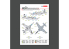 ResKit RSB48-0010 Su-25 Frogfoot Marquages stencils ukrainienne camouflage numérique/pixel LIGHT numéros BLUE 19 20 32 36 1/48