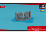 Armory Models kit d'amélioration avion AW72425 Roues Supermarine Spitfire avec pneus affaissés motif lisse et couverts 1/72