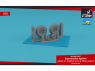 Armory Models kit d'amélioration avion AW72426 Roues Supermarine Spitfire avec pneus affaissés motif bloc et moyeux 1/72