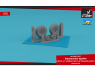 Armory Models kit d'amélioration avion AW72427 Roues Supermarine Spitfire avec pneus affaissés motif losange et moyeux 1/72