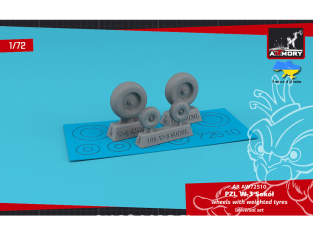 Armory Models kit d'amélioration avion AW72510 Roues PZL W-3 Sokol avec pneus affaissés 1/72