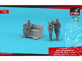 Armory Models figurine F7225 "Au carrefour" Officier et soldats Britannique WWI dans un Dennis 3t Lorry 1/72