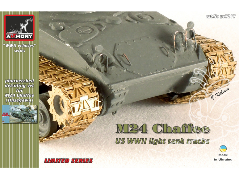 Armory Models kit d'amélioration militaire PE7217 Chenilles M24 Chaffee 1/72