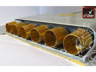 Armory Models kit d'amélioration avion peA7210 XB-70 Valkyrie Tuyère d'échappement 1/72