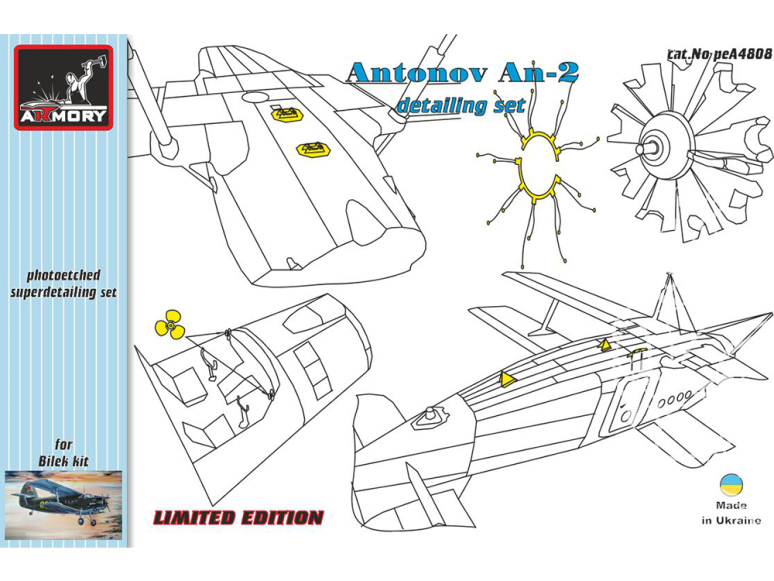 Armory Models kit d'amélioration avion peA4808 Antonov An-2 Colt set de superdétaillage 1/48