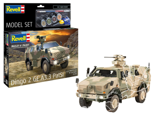 Revell maquette militaire 63370 Model Set Dingo 2 GE A3.3 PatSi avec accessoires de base 1/35