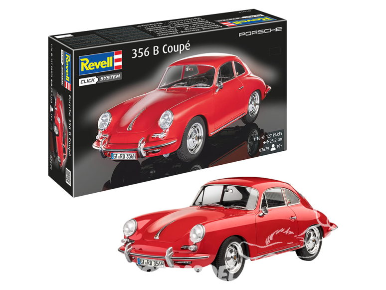 Revell maquette voiture 07679 Porsche 356 Coupé Easy clic system 1/16