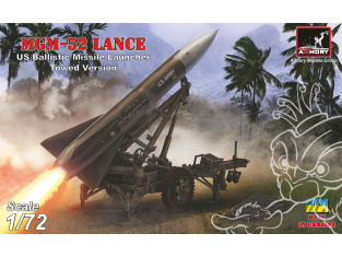 Armory Models maquette militaire 72432 MGM-52 Lance Missile balistique tactique sol-sol américain sur remorque lanceur 1/72