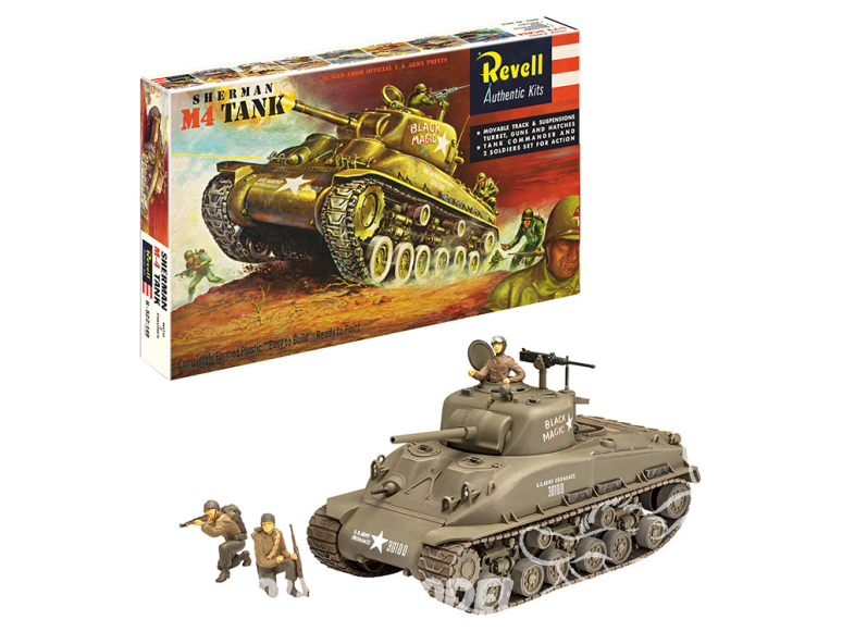 REVELL maquette militaire 03369 M4 Sherman 75 ans de modélisme plastique 1/40