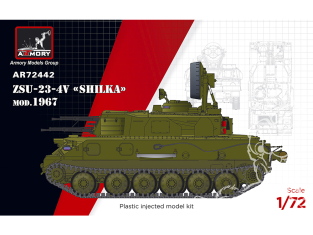 Armory Models maquette militaire 72442 ZSU-23-4V "Shilka" modèle 1967 Soviétique SPAAG 1/72