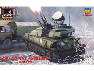 Armory Models maquette militaire 72443 ZSU-23-4V1 "Shilka" modèle 1970 Soviétique SPAAG 1/72