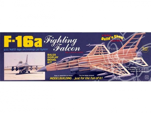 Maquette Guillow&39s avion bois 1403 F-16A FALCON 1/30