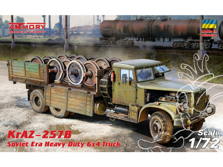 Armory Models maquette militaire 72451 KrAZ-257B Camion de transport lourd Soviétique 6x4 1/72