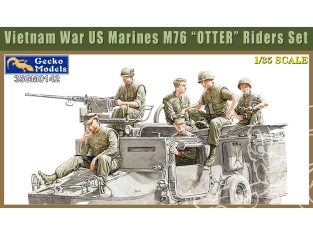 Gecko Models maquettes militaire 35GM0142 Ensemble de figurines Marines américains guerre du Vietnam à bord d’un M76 Otter 1/35