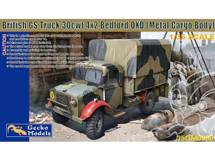 Gecko Models maquettes militaire 35GM0096 Camion 30cwt 4x2 Bedford OXD avec carrosserie métallique 1/35