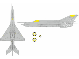 Eduard Express Mask EX1202 MiG-21MF TFace Rye Field Model 1/48