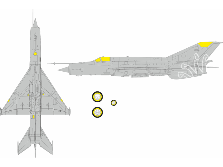 Eduard Express Mask EX1202 MiG-21MF TFace Rye Field Model 1/48