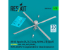 ResKit RSU35-0066 AH-64 Apache A D E Early AH Mk.I DI Saraf rotor principal déployé pales early kit Takom 1/35
