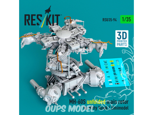 ResKit RSU35-0094 Rotor principal déplié du MH-60S pour Kitty Hawk Zimimodel Impression 3D 1/35