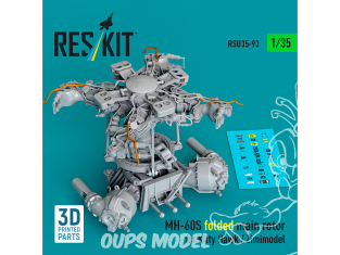 ResKit RSU35-0093 Rotor principal replié du MH-60S pour Kitty Hawk Zimimodel Impression 3D 1/35