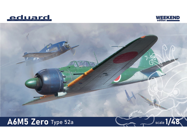 EDUARD maquette avion 84216 A6M5 Zero Type 52a WeekEnd Edition 1/48