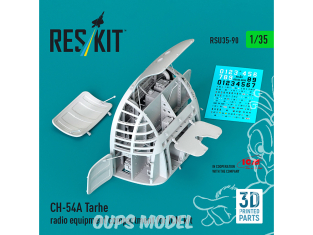 ResKit RSU35-0090 Compartiment des équipements radio du CH-54A Tarhe kit ICM imprimé en 3D 1/35