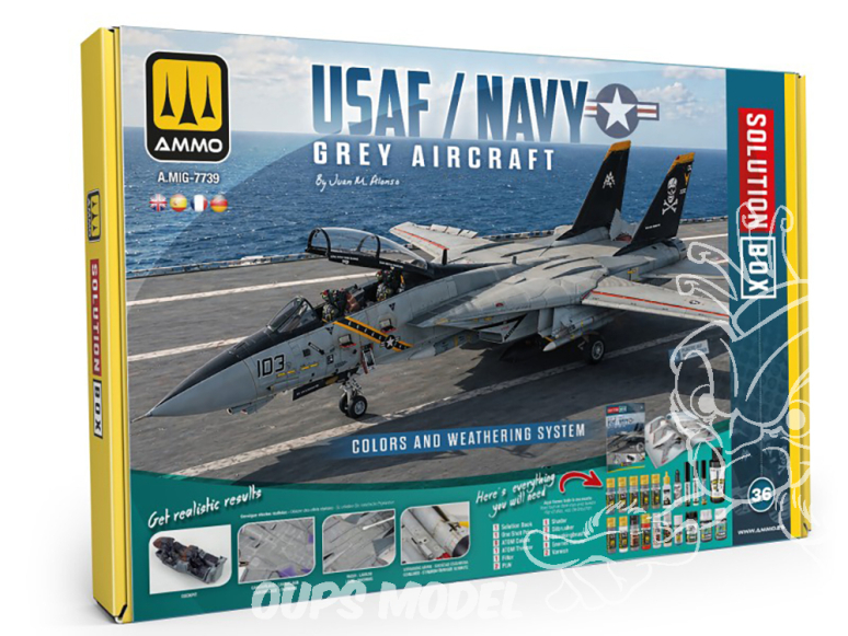 MIG Solution Box 36 7739 USAF / Navy avions gris - Livre Français (multilangues)