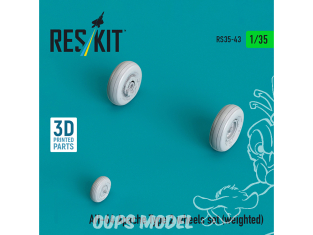 ResKit RS35-0043 Jeu de 2 roues lestées pour AH-64 Apache impression 3D 1/35