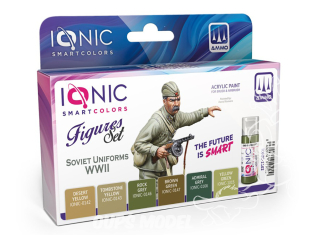 MIG peinture IONIC 1102 Set Uniforme Soviétique WWII 6 x 20ml