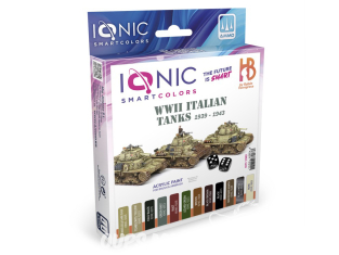 MIG peinture IONIC 1210 Set chars Italiens WWII 1939 - 1943 12 x 20ml
