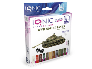 MIG peinture IONIC 1217 Set chars Soviétiques WWII 1939 - 1945 12 x 20ml